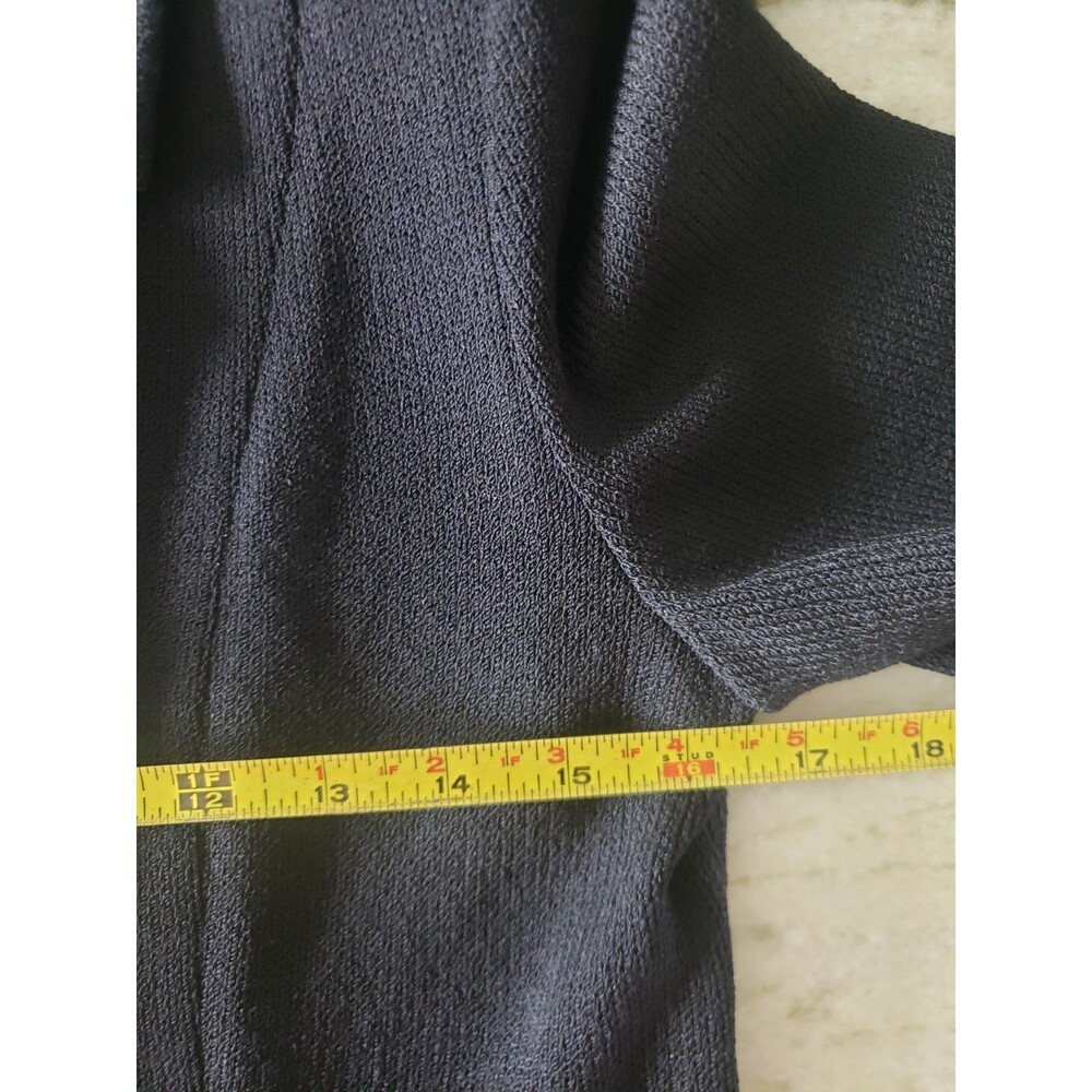 St John Collection Marie Gray Santana Knit Jacket Skirt Suit Black Sz 4 Gold Btn - Picture 16 of 16
